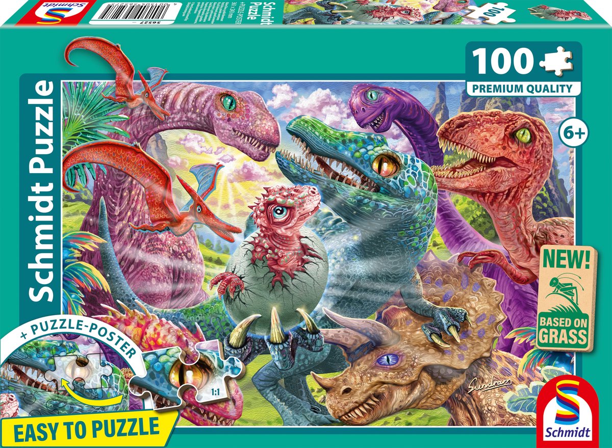 Schmidt - Legpuzzel - Kleine Dino’s Grote Avonturen - 100 stukjes - Kinderen - vanaf 6 jaar