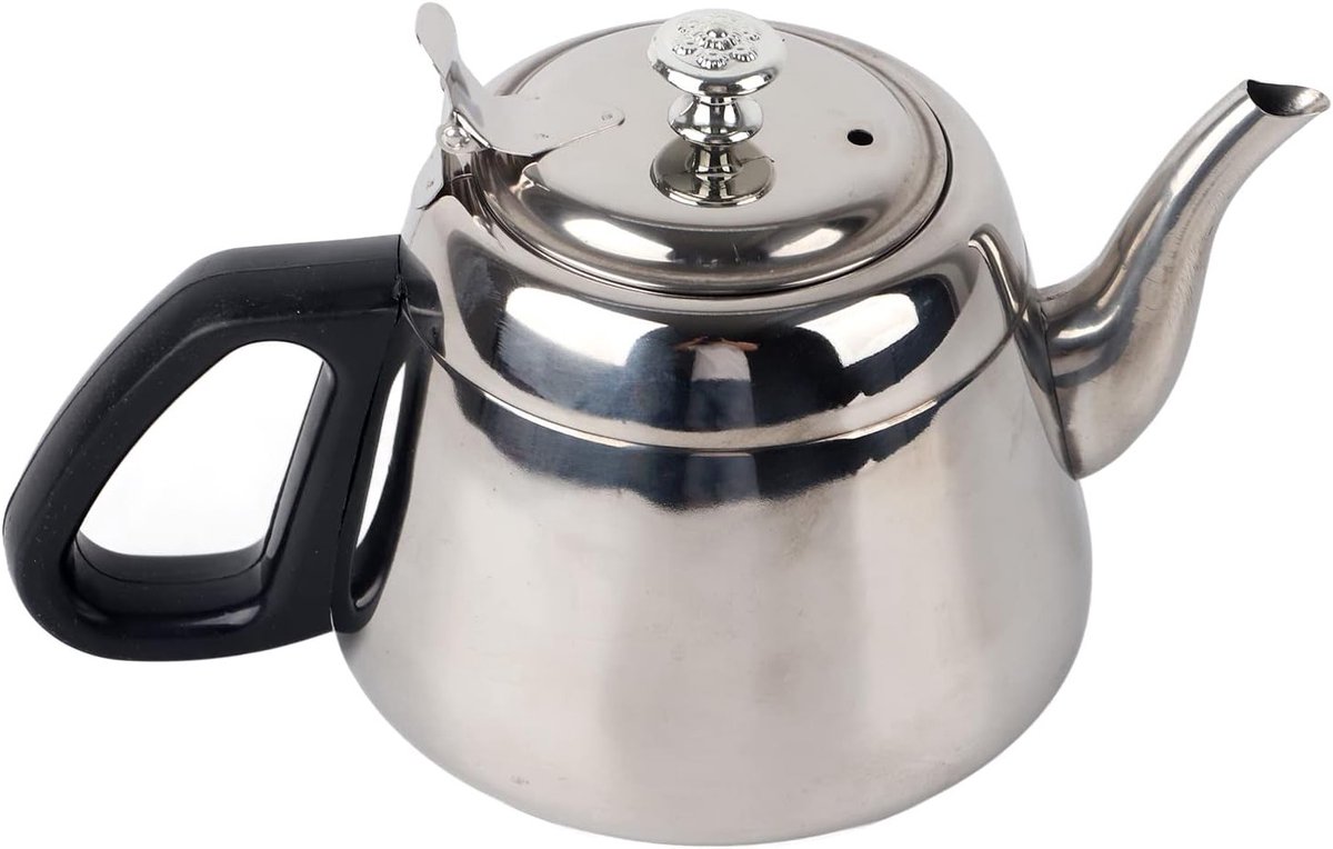 Grote RVS Theepot van 1.5L met Filter, Ideaal voor Gezinnen en Feesten, Stijlvol en Duurzaam