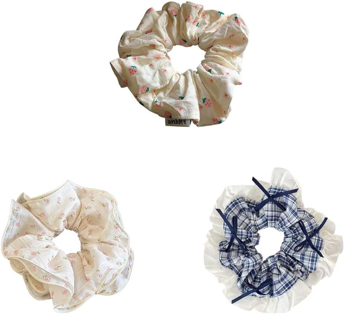 3-delige set haarbanden voor vrouwen met elastische dikke banden en bloemenmotief, ideaal voor haaraccessoires