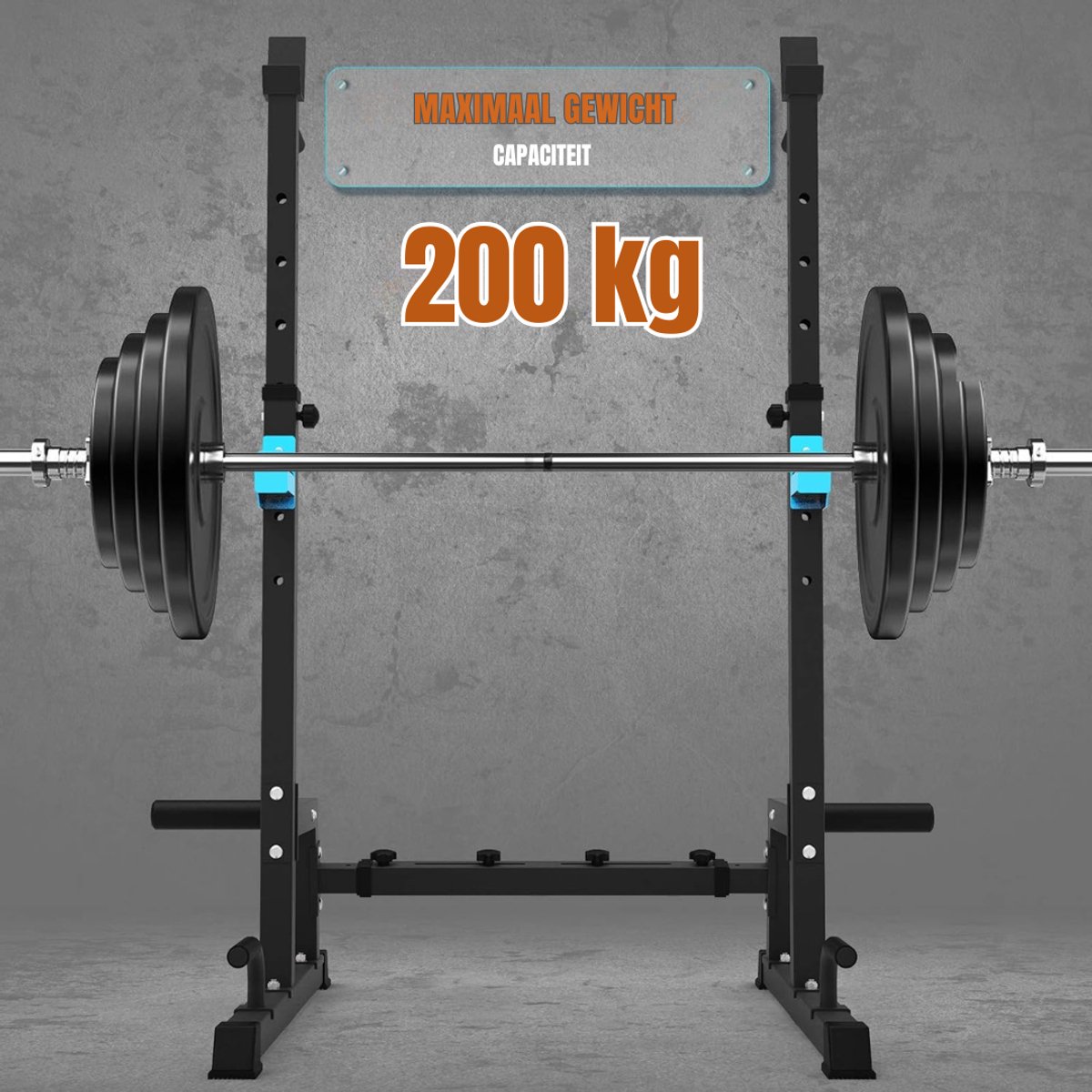 RONN® Squat Rack - Squat Wedge - Power Rack - Zwart - 107cm x 102cm x 145cm thumbnail 6