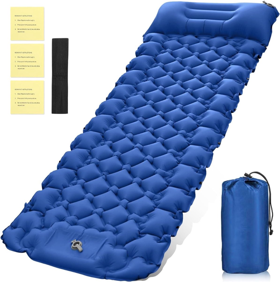 HEZIVO® Slaapmatje Zelfopblazend - Luchtbed Kamperen - Camping Matras - Blauw