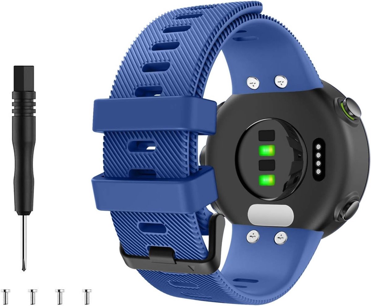 Zachte siliconen vervangband voor Garmin Forerunner 45, verstelbare sportarmband met comfort en duurzaamheid