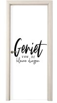 Autocollant de porte Proverbes - Citations - Profitez des petites choses - 75x205 cm - Poster de porte