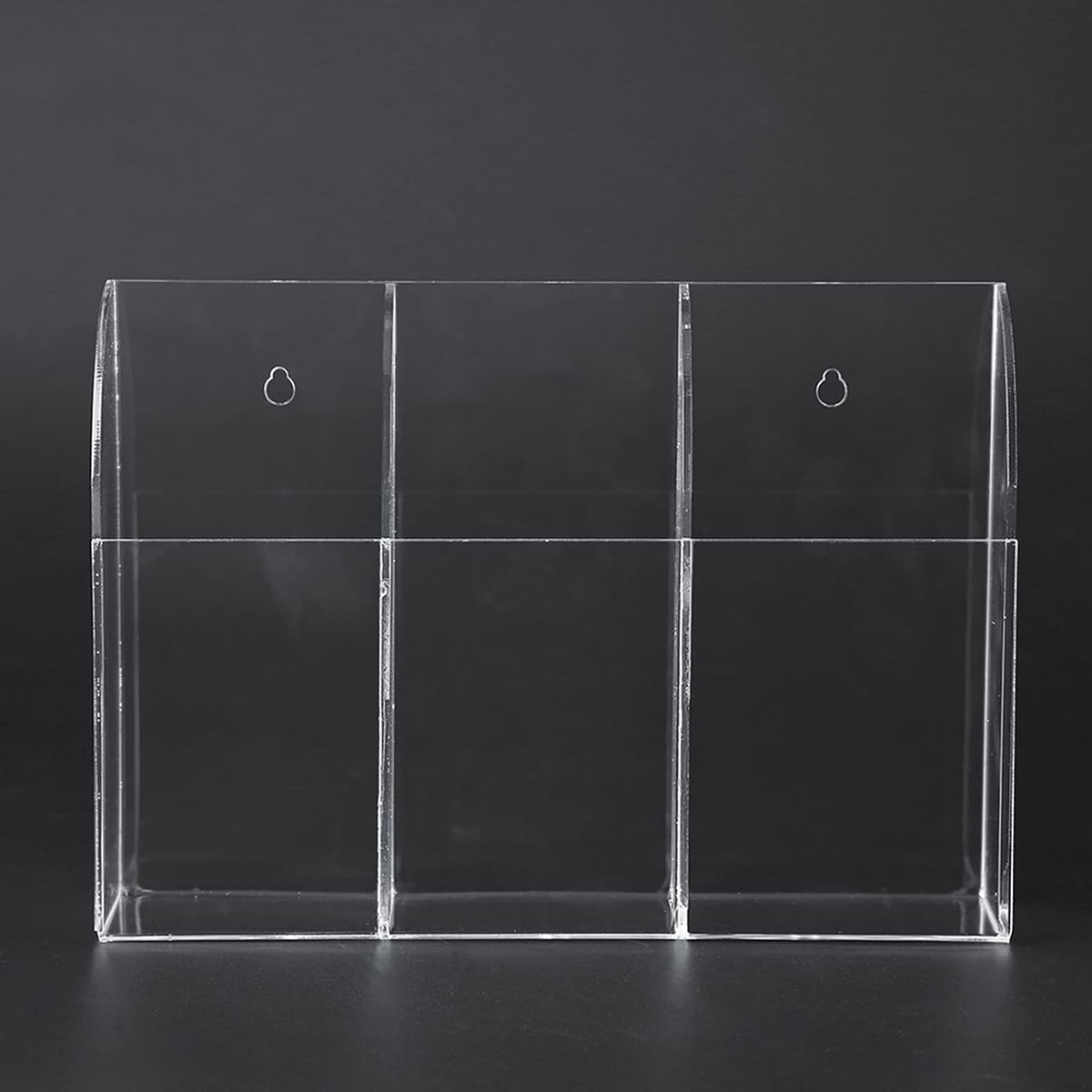 Transparante Houder voor Afstandsbediening - Acryl Opbergdoos voor Airconditioner - Wandmontage met 3 Vakken voor Organisatie