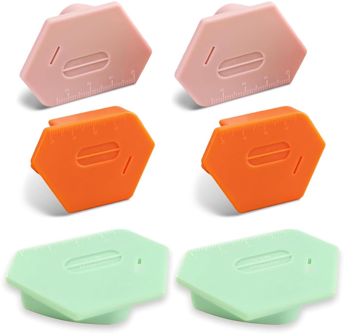 6-Delige 3-Kleurige Magnetische Naaimachine Geleiders, Verbeterde Multifunctionele Polygonale Bies Gabarits met Schaal, Universele Naaiaccessoires