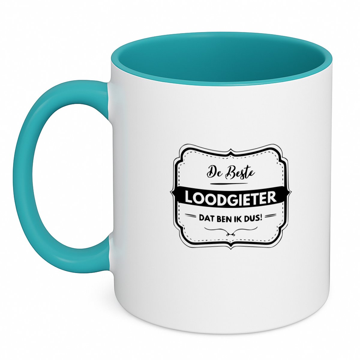 Hacebo® - De beste loodgieter dat ben ik dus koffiebeker turquoise - Loodgieter - Vrienden familie - thee mok - koffie beker - Collega - Cadeau - koffiemok - 350 ML inhoud