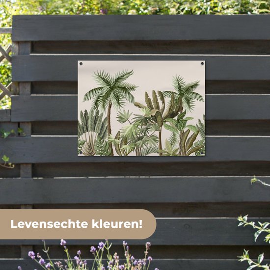 Tableau de jardin Arbre - Été - Grijs - 80x60 cm - Poster de jardin