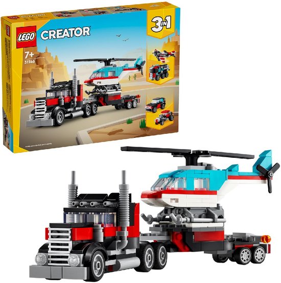 LEGO Creator 3in1 Truck avec hélicoptère - 31146