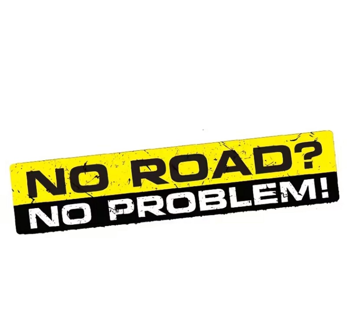 Fardmell Auto Sticker “No Road No Problem” – Offroad 4x4 Sticker – Waterproof Vinyl – Voor Auto, Jeep, SUV & Truck
