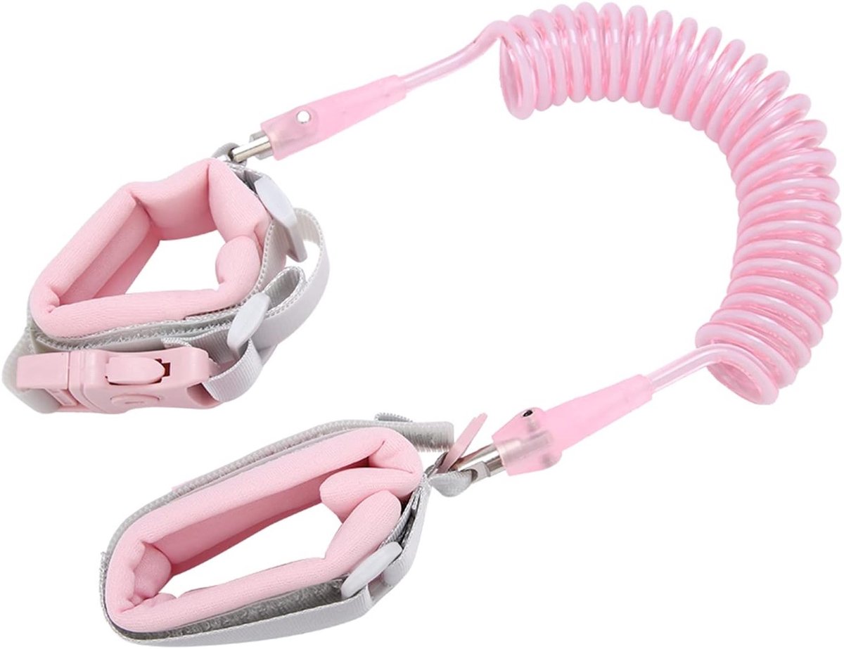 Veiligheidsharnas voor Kinderen met Antiverlies Polsband - Looplijn voor Peuters en Kinderen (Roze) - Comfortabel en Verstelbaar