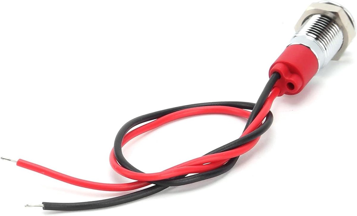 LED Signaallamp - Indicatielampje Waarschuwingslamp - Industriële Indicatie - Waterdicht Vlamvertragend - 30x20x10 mm - Rood