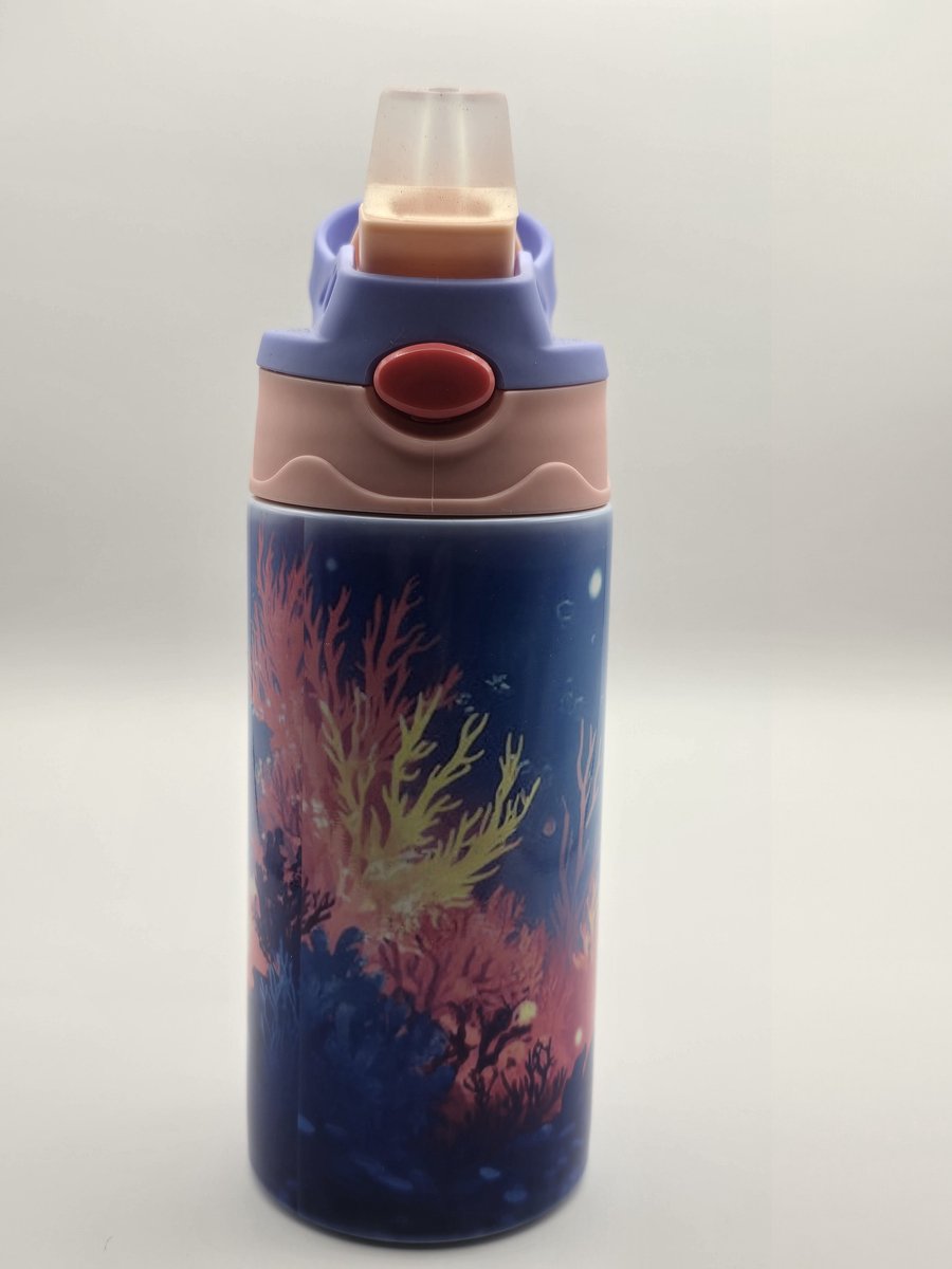 Drinkbeker - Zeemeermin - RVS - Groen/Blauw - BPA vrij - school - kind - naam