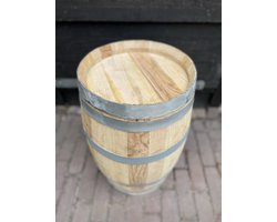 Wijnvat / Regenton 60 Liter Kastanjehout - Deksel Los Met Handvat