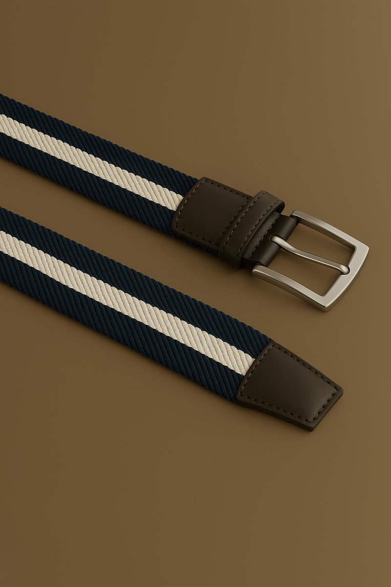 Laurent Vergne - Heren - Riem - Blauw - Wit - maat 110