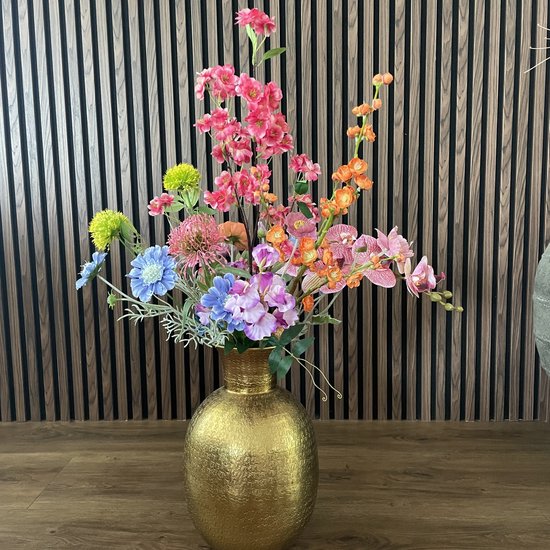 Zijden bloemen boeket – Zijden Boeket Kleurenpracht – Onderhoudsvrij – Kunstbloemen