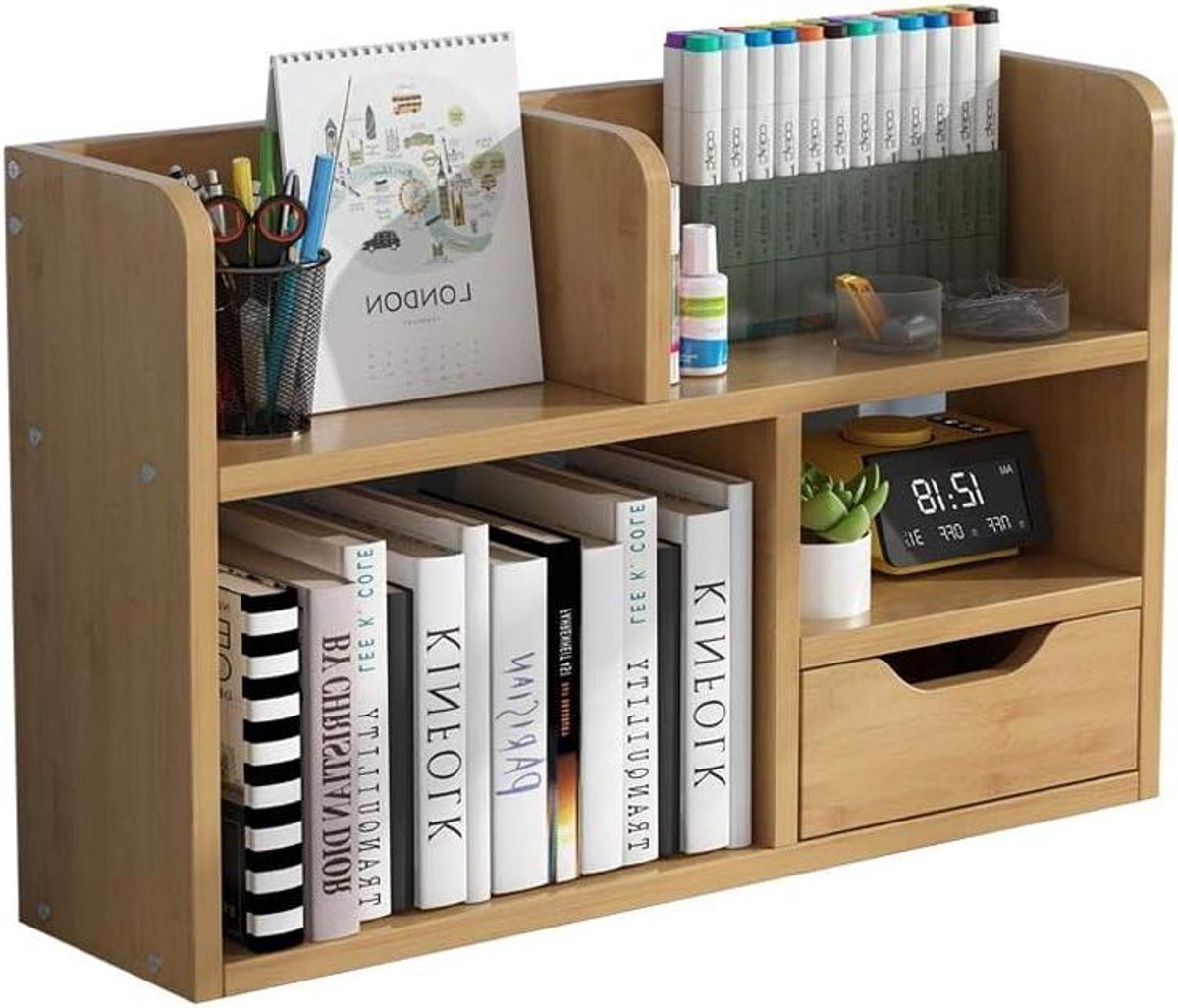 Documenten Organizer - Bureau Opberger - Bureau Opruimen - Natuurlijk Hout Materiaal - Niet Gespecificeerd - A