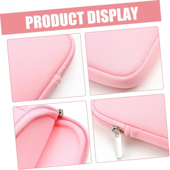Lezerstas Beschermhoes - E-reader Tas - Reizen en Opbergen - Stevige Ritssluiting - 17x12.5x2cm - Roze — afbeelding 2