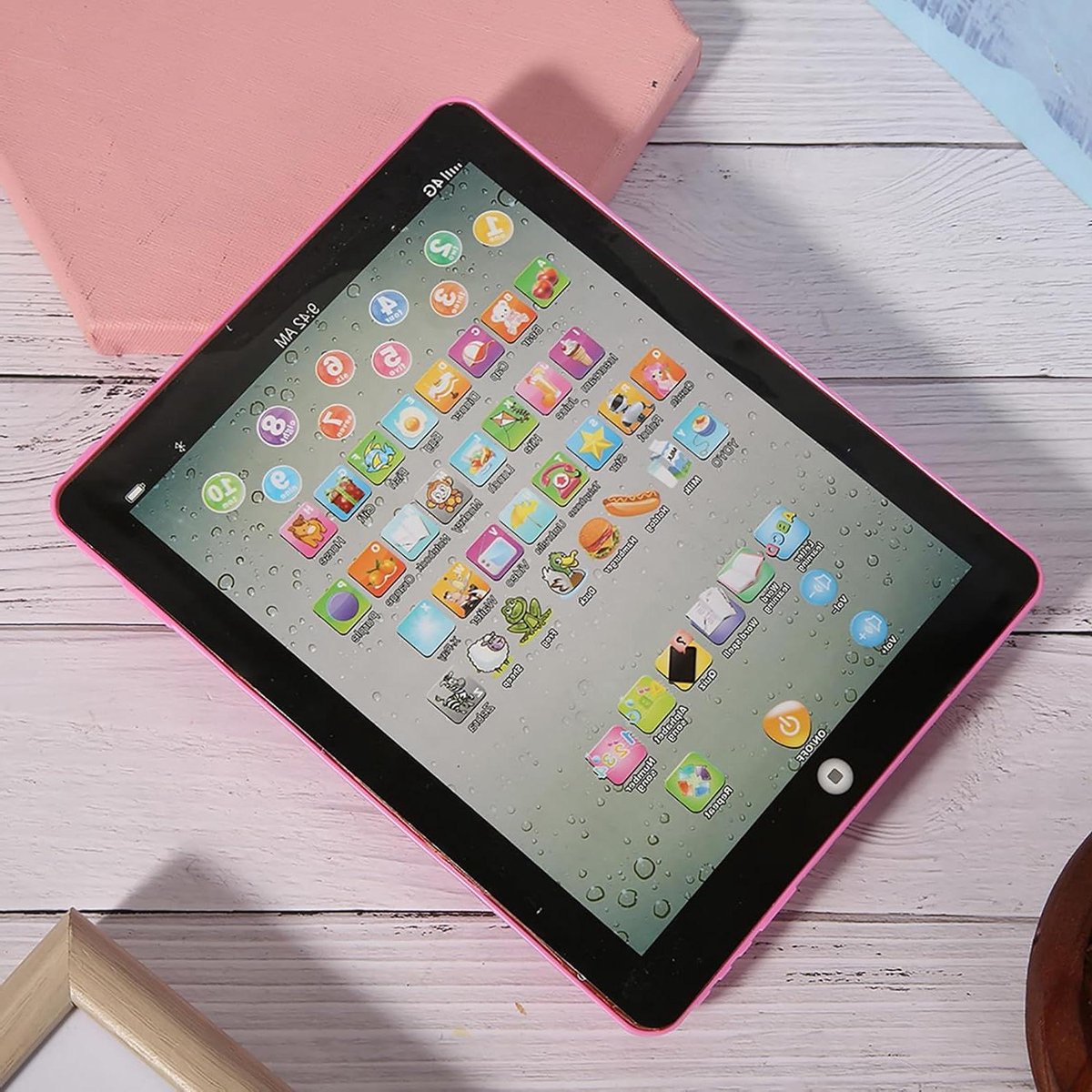 Kind Leermachine - Educatieve Tablet - Vroeg Leren - Tweetalige Ondersteuning - 19 x 3 cm - Roze