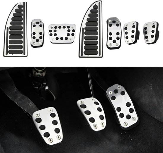 Pedaal Covers - Auto Accessoires - Verbeter Rijervaring - Antislip Ontwerp - Set van 3 - Zilver — afbeelding 5