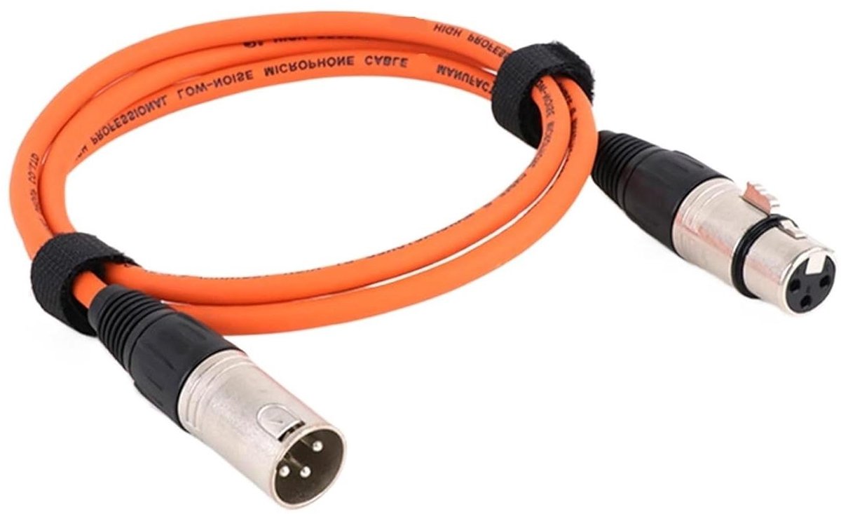 Audio Kabel - Microfoon Kabel - Muziek Maken - Symmetrische Verbinding - 15 meter - Oranje