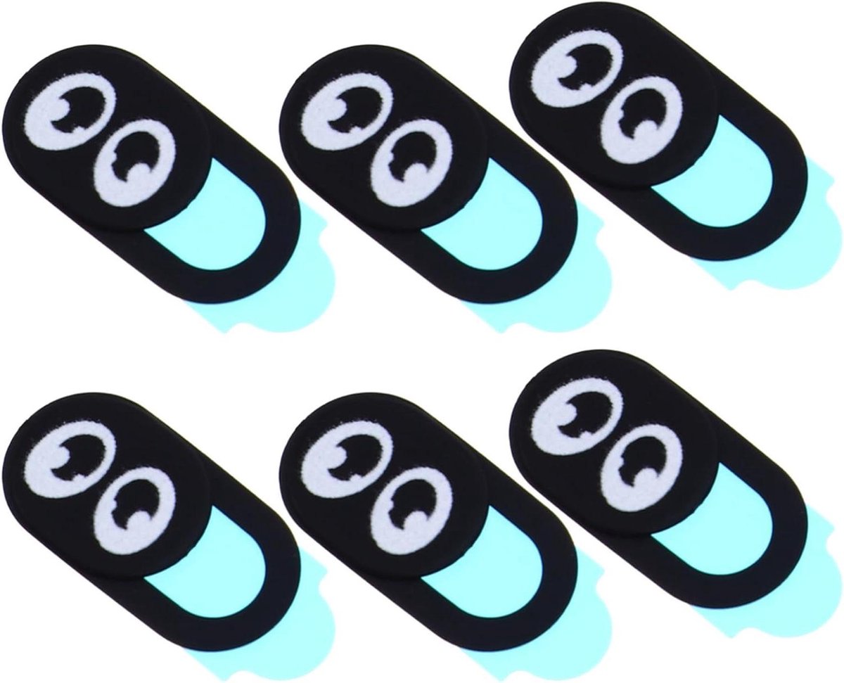 Camera Covers - Privacy Stickers - Digitale Veiligheid - Universele Pasvorm - 6 Stuks - Zwart