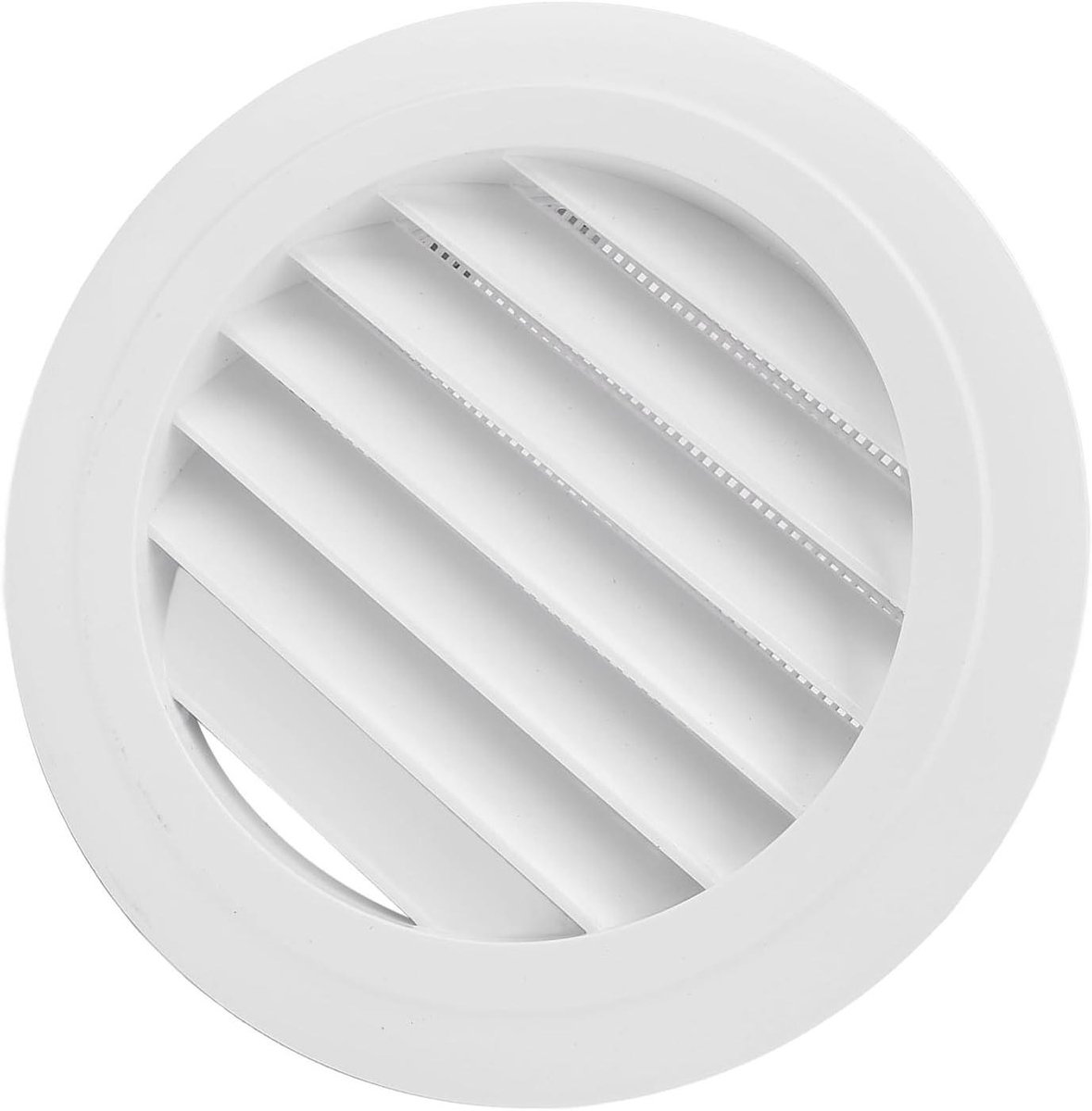 Ventilatieafdekking Rond Afzuigkap Rooster Luchtstroom Verbeteren Schuine Lamellenontwerp 150 Mm Diameter Wit