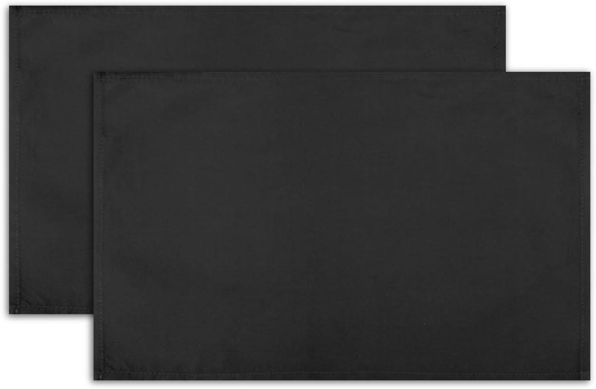 Placemats Set - Tafeldecoratie - Eettafel Beschermen - Coated Achterkant - 30 x 45 cm - Zwart