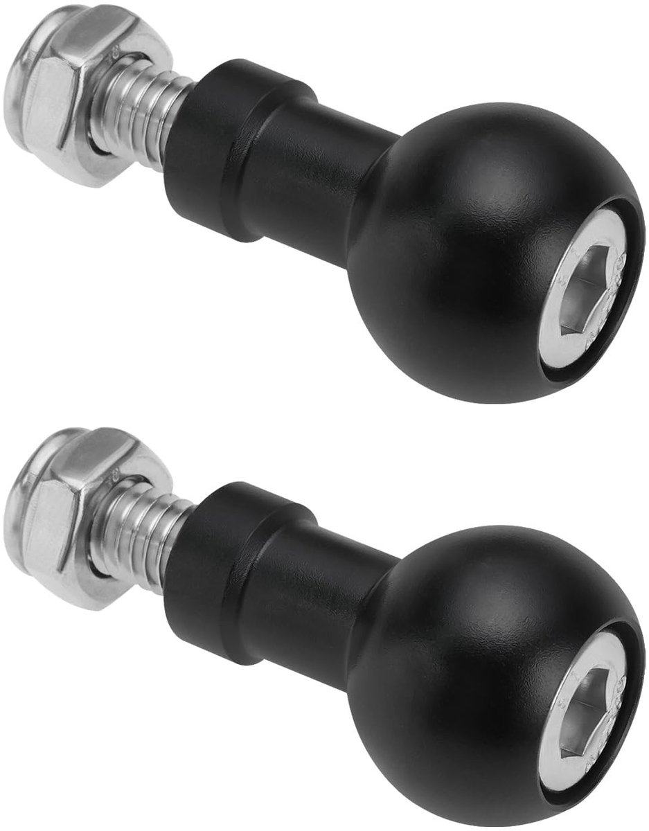Dailygoods - Aluminium Balhoofd Adapter - Camera Statief Accessoire - Lichtgewicht en Duurzaam - Zwart/Zilver - M6 Schroef - Voor Stabiele Bevestiging