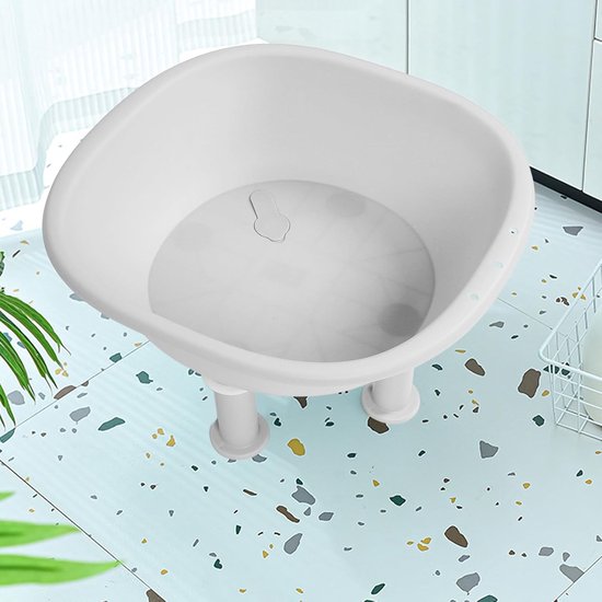 Badzitje Verzorging - Zitbad Aambeien - Comfortabel Baden - Antislip Stabiliteit - Inklapbaar Ontwerp - Wit — afbeelding 3