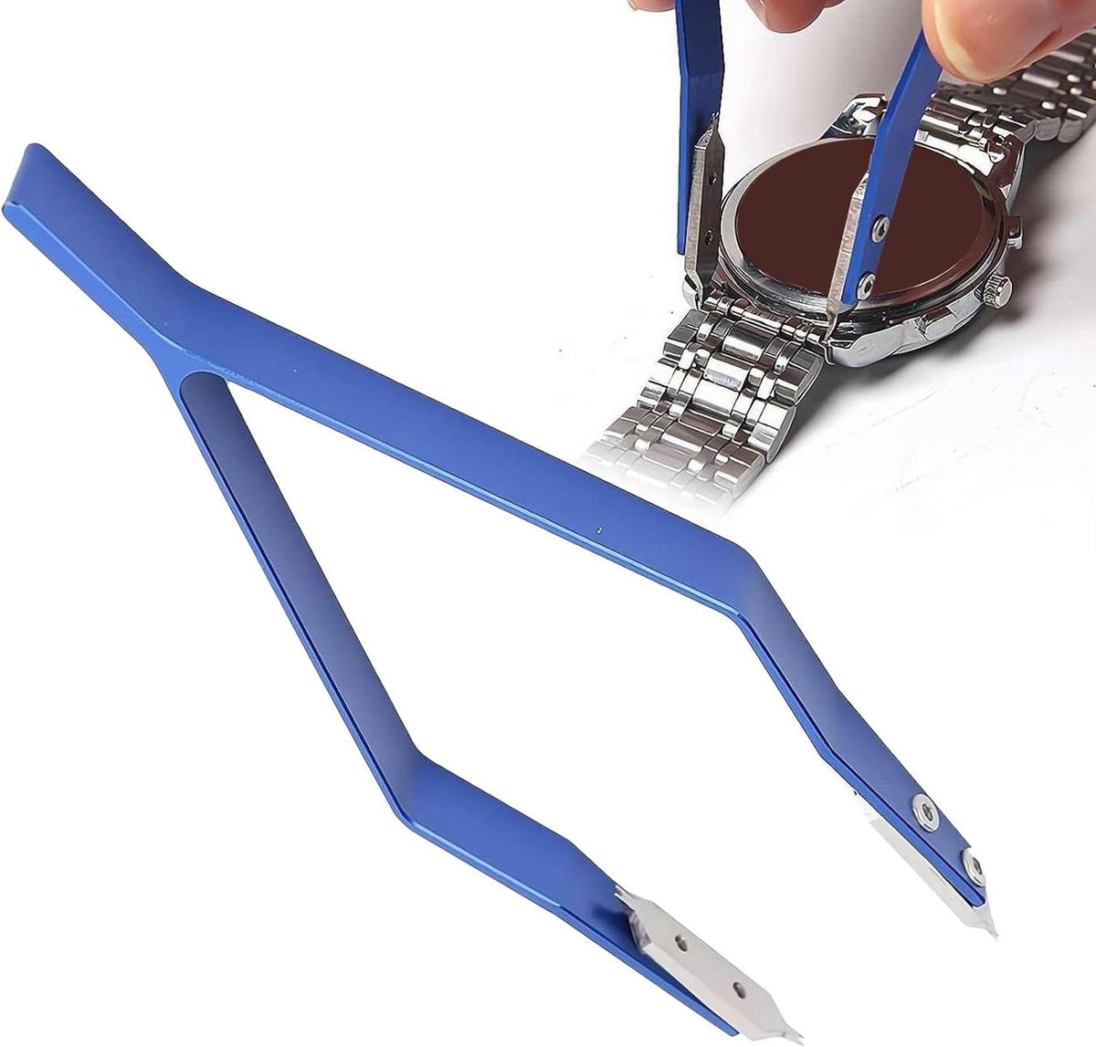Horlogeband Gereedschap - Reparatieset Pincet - Horloges Repareren - Precisie Demontage - 11.5x4cm - Blauw