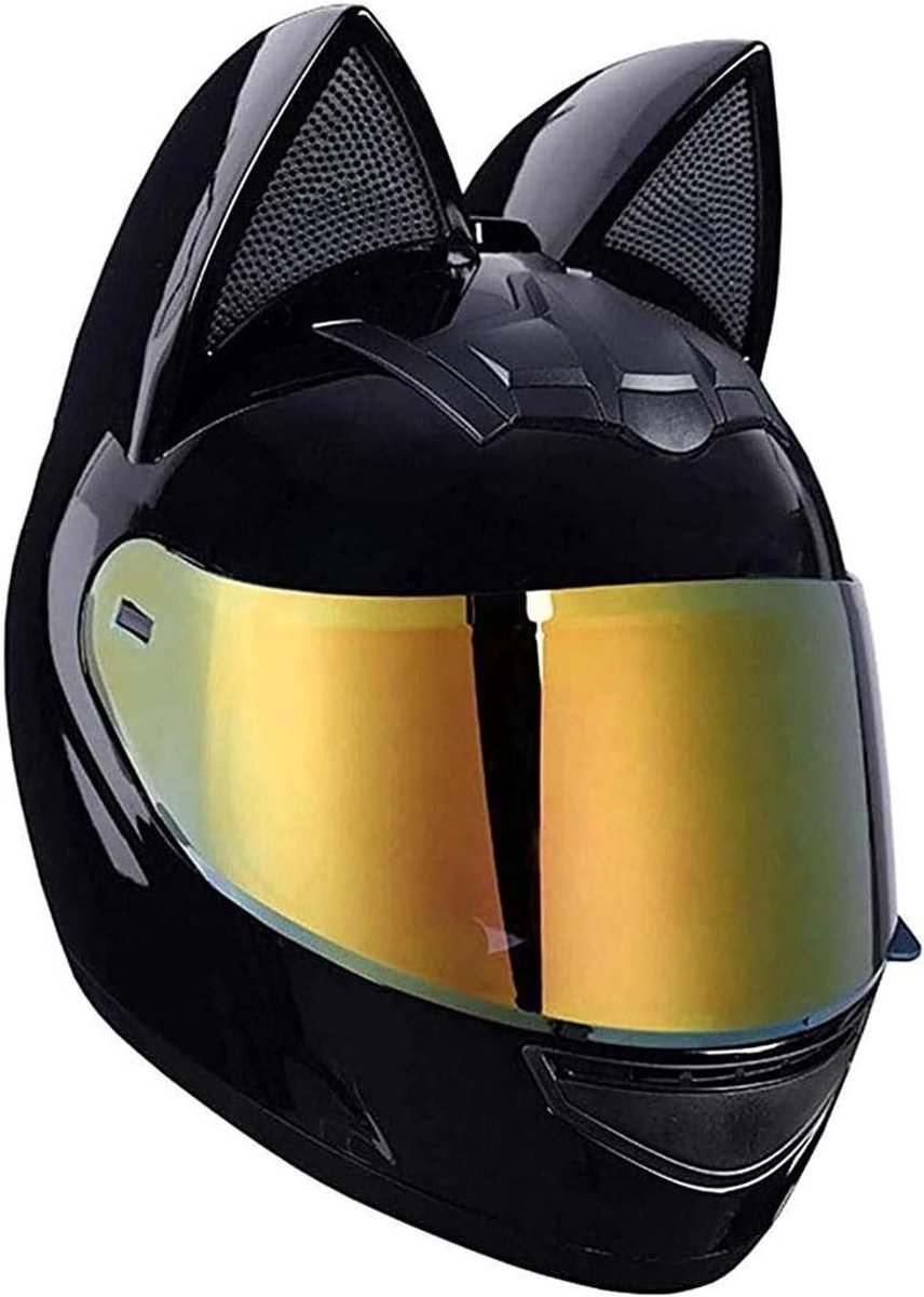 Motorhelm - Kat Oren - Veilig Rijden - DOT ECE Goedgekeurd - 54-62cm - Zwart