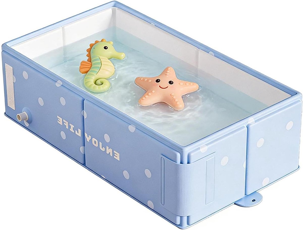 Opvouwbaar Babybad - Waterbak Kinderen - Veilig Baden - Snel Openend Ontwerp - 76 x 40 x 21 cm - Blauw