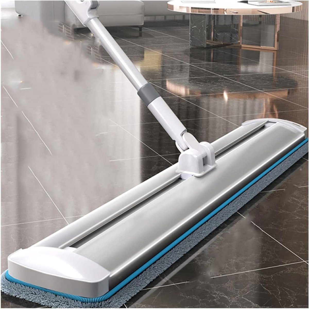 Vlakmop - Microvezel dweil - Vloeren reinigen - 360 graden rotatie - Grote mop - A One Size