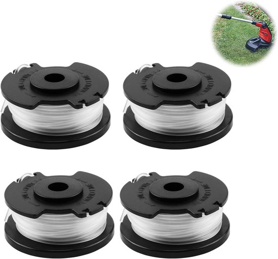 4 stuks reservedraadspoelen voor grastrimmer, nylondraad 1,6 mm x 5 m, vervangingsspoelen voor accu grastrimmers en tuinonderhoud — afbeelding 3