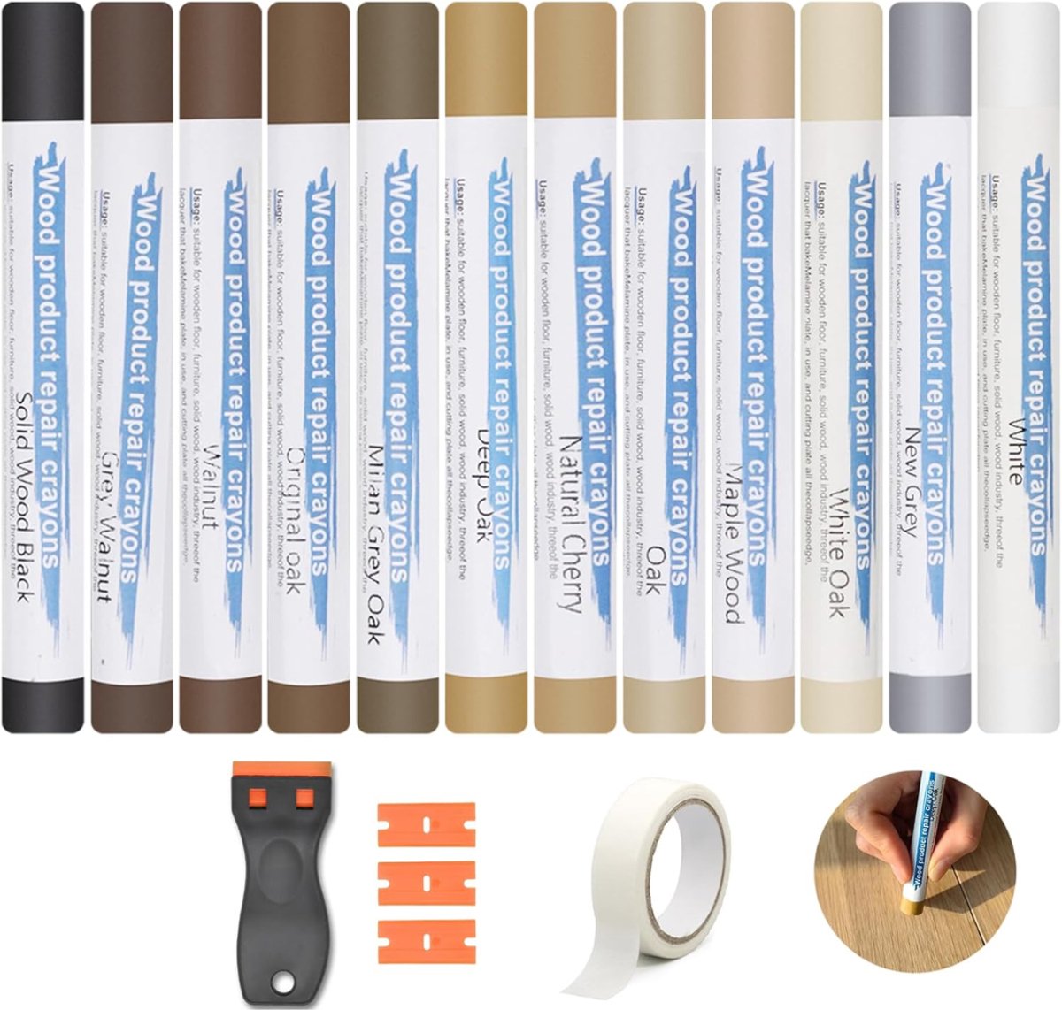 MKSS® Laminaat Reparatieset - Laminaatvuller - Vuller - Stiften Set