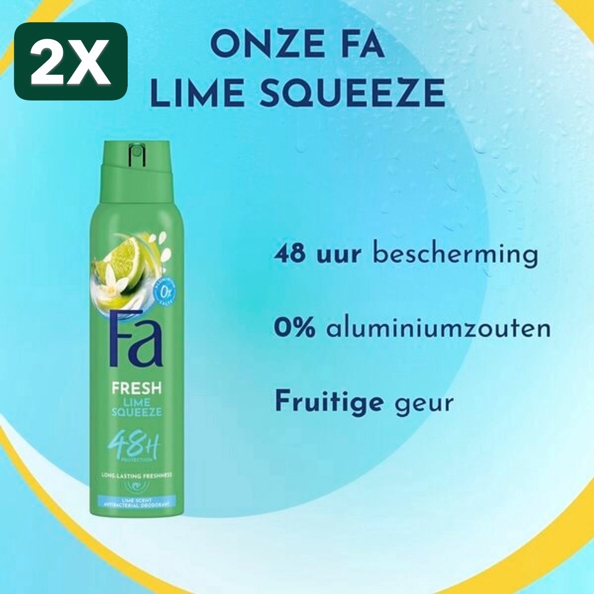 2 x Fa - Deodorant - Spray - Caribbean Wave - 150ml