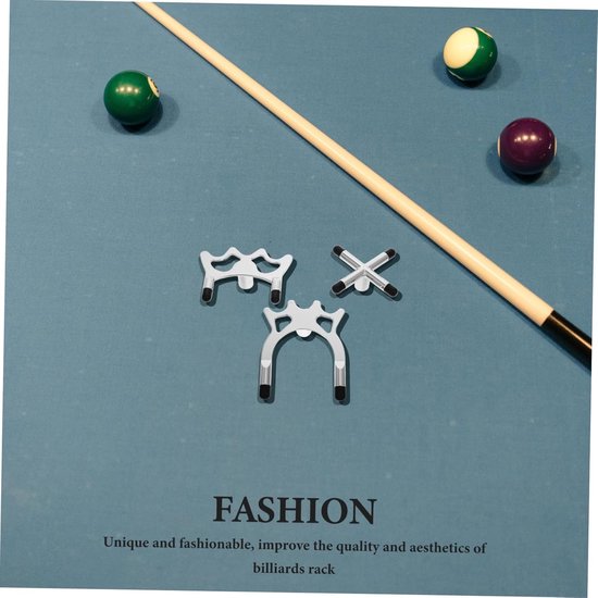 Pool Keu Brug - Keu Stabilisator - Biljart Spel - In Hoogte Verstelbaar - 3 Stuks - Zilver — afbeelding 4