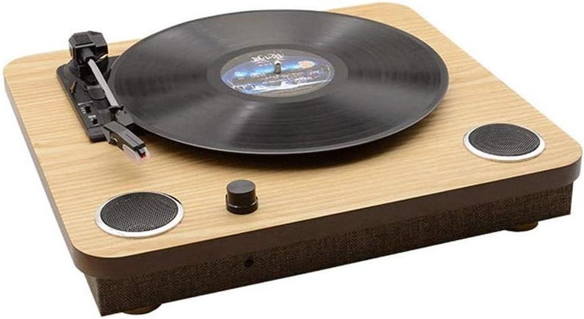 Platenspeler - Draaibare Tafel - Muziek Luisteren - Ingebouwde Speakers - 3 Snelheden - Bruin