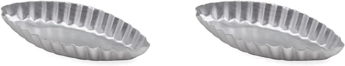 Taart Mallen - Cupcake Liners - Bakken Maken - Ovaal Boot Vorm - 20 Stuks - Zilver