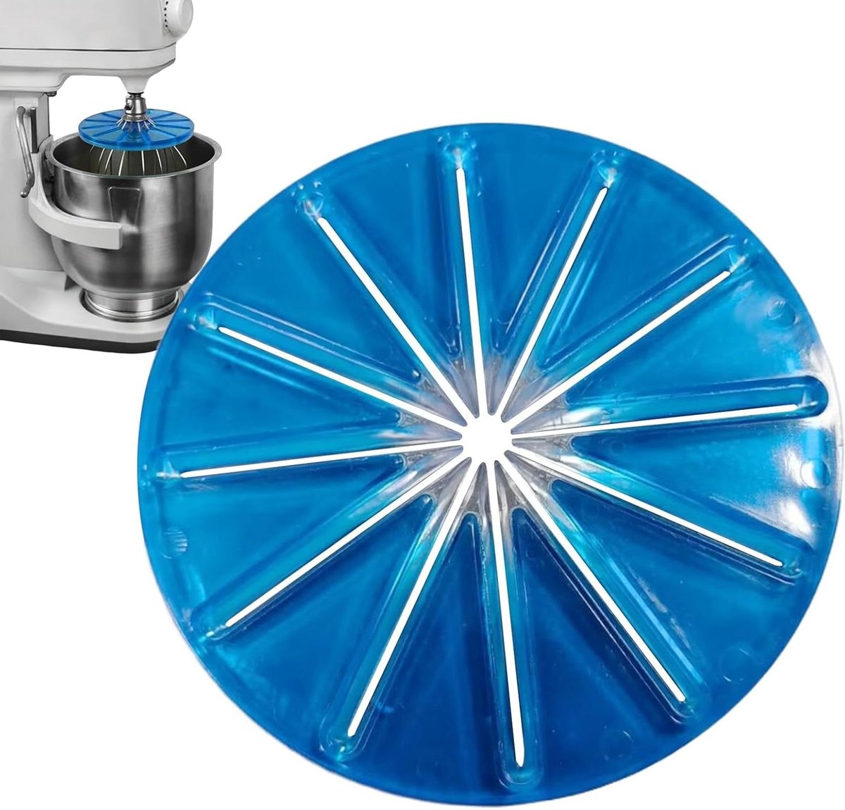 Mixer Onderdeel - Keukenhulp Accessoire - Voedselbereiding Thuis - Spatwaterdicht Ontwerp - Standaard Formaat - Zilverkleurig