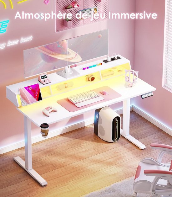 Gaming Bureau met LED Verlichting - Computertafel - Computermeubel - Design — afbeelding 3