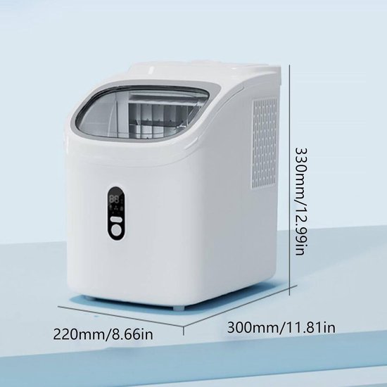 IJsblokjesmachine - Draagbare ijsmaker - Snelle verfrissing - Automatische reiniging - 83 kg - Zwart — afbeelding 3