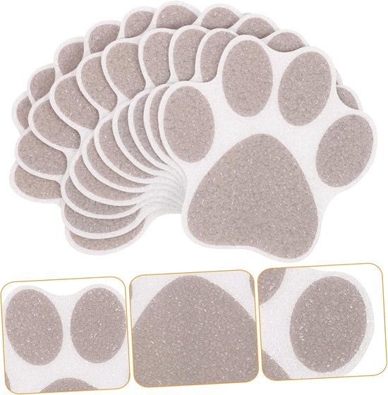Stickers voor Badkuip - Antislip Strips - Veilig Douchen - Hondenpoot Design - 40 Stuks - Grijs — afbeelding 4