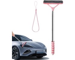Ruitenreiniger Gereedschap - Schraper Borstel - Auto Ramen Wassen - Uitschuifbare Steel - Tot 103 cm - Roze
