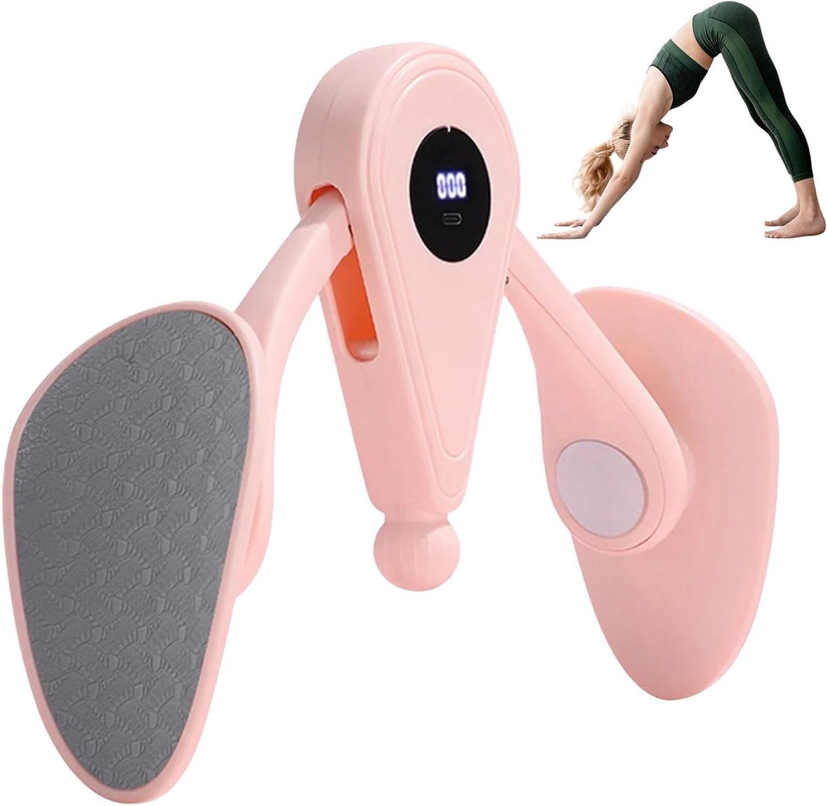 Binnenbeentrainer - Dij trainer - Vormgeven lichaam - Met display - 6 x 17 x 6 cm - Roze