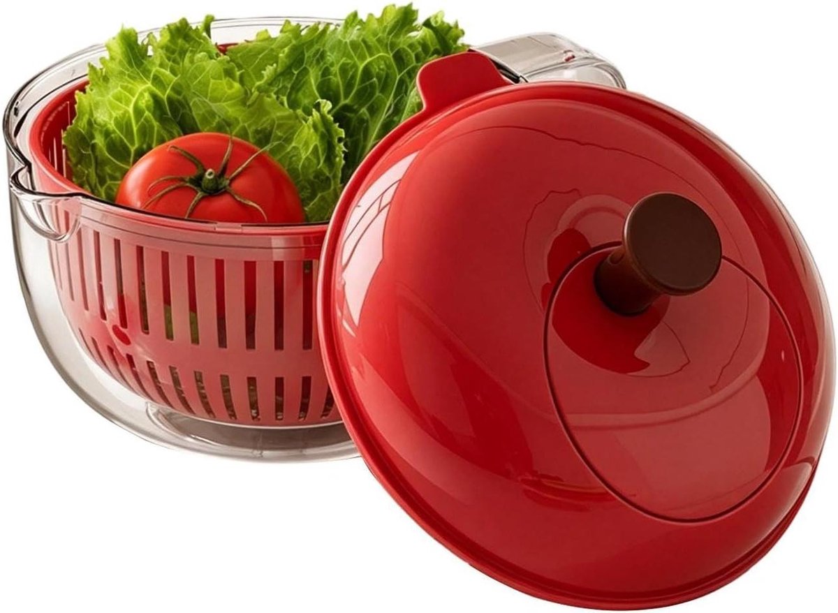Salade Droger Kom - Groente Wasser - Snel Salades Maken - Eenvoudige Bediening - 23 x 23 x 18 cm