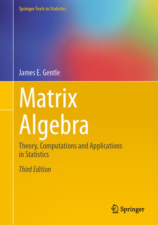 Springer Texts in Statistics- Matrix Algebra - cover