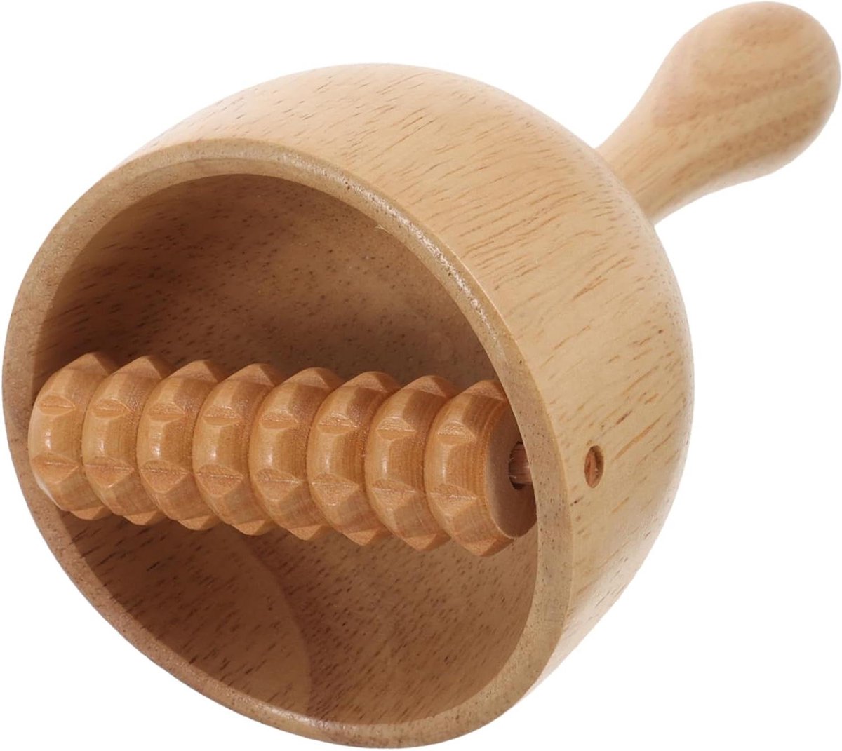 Massage Gereedschap - Schraap Tool - Spierpijn Verminderen - Komvormig Ontwerp - 19x9 cm - Houtkleur
