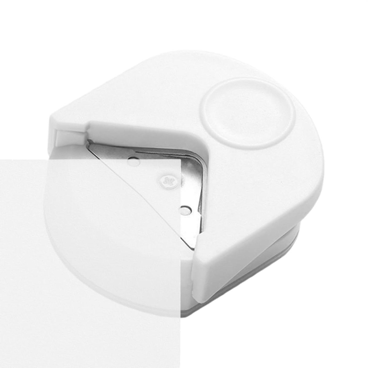 Hoekpons R4mm - Papier Snijder - Knutselprojecten - Afvalvrije Werking - Compact Ontwerp - Wit