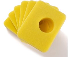 6 stuks 799579 Vervangend luchtfilter – 799579 Schuimfilter voor luchtfilterhuis – Luchtfilter 799579 voor grasmaaiers – Compatibel met Briggs & Stratton 590581 08P502 08P602 09P602